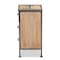 Baxton Studio Laurel Rustic Antique Grey Metal and Whitewashed Oak Brown Finished Wood 3-Drawer Nightstand 182-11736-Zoro - alternate 3